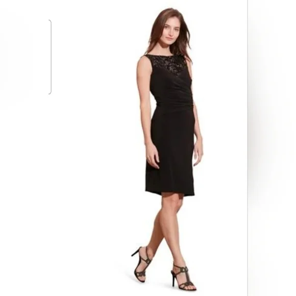 Ralph Lauren Elegant Black Sequin Dress - Picture 3 of 7